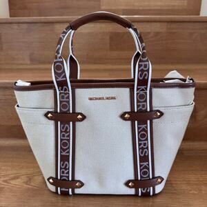 MICHAEL Michael Kors Maeve Logo Small Convertible Tote In Luggage